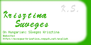 krisztina suveges business card